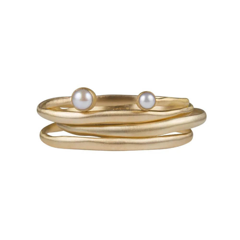 BRUSHED BANGLE - GOLD
