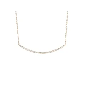 Carelle 18K Rose Gold Diamond Bar Modern Necklace