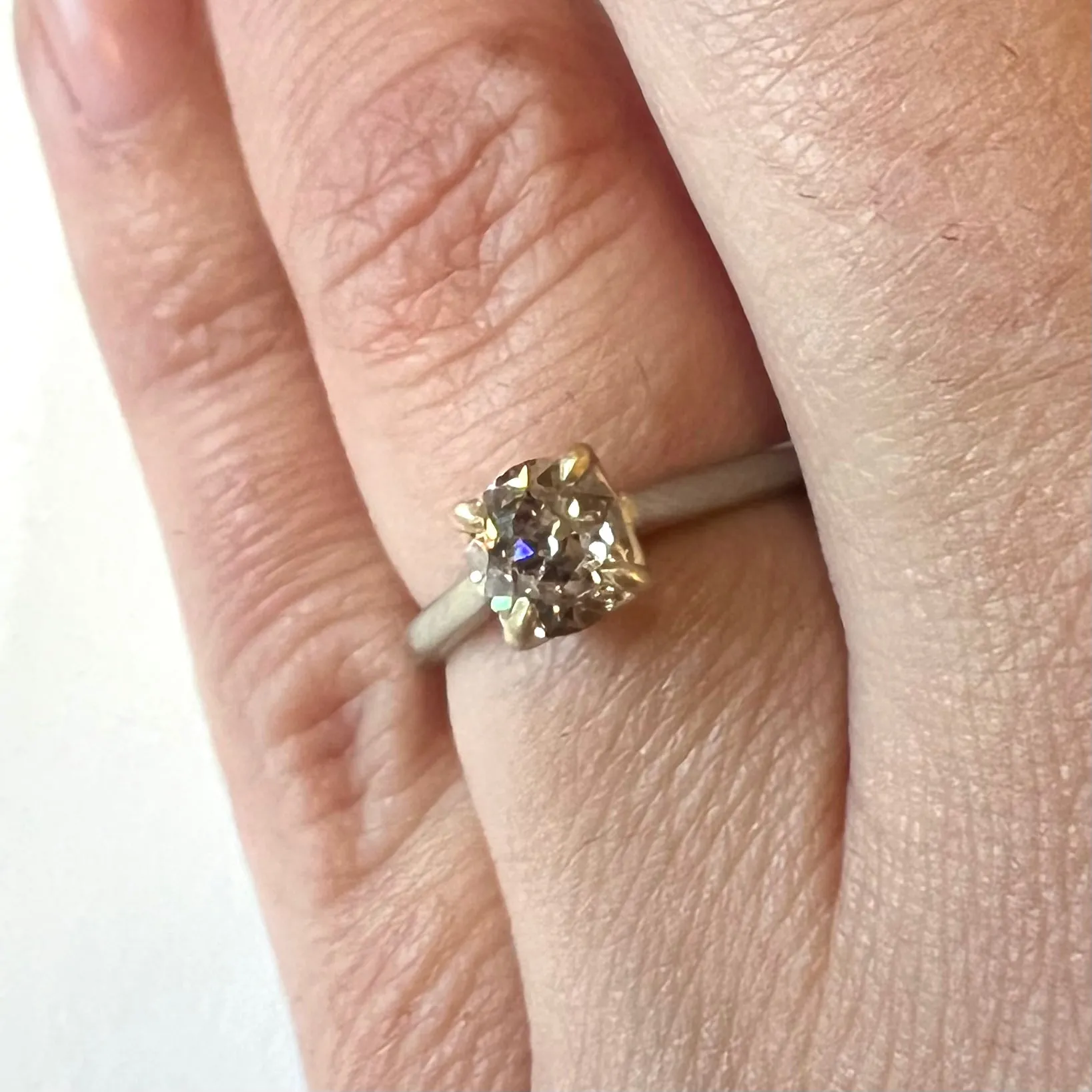Champagne Dream - 1ct Champagne diamonds & Two Tone 14k golds