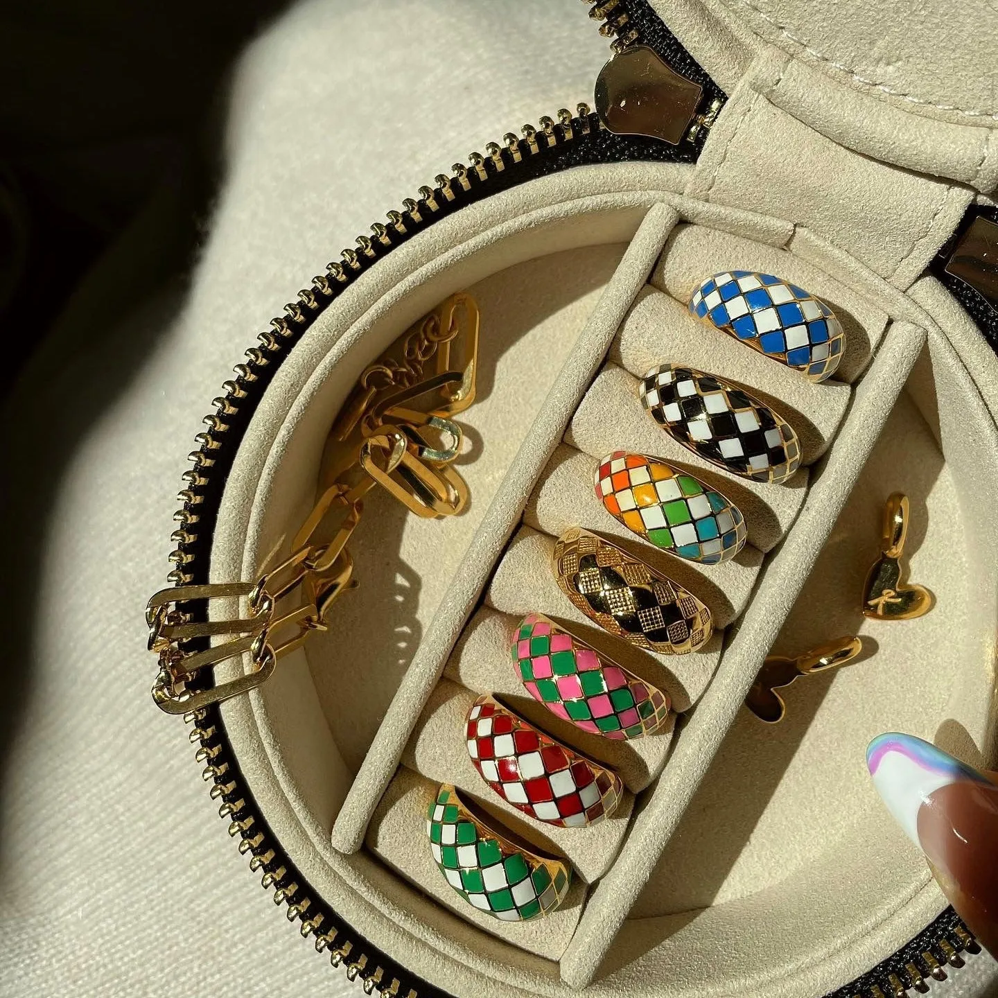 Checker Dome Ring