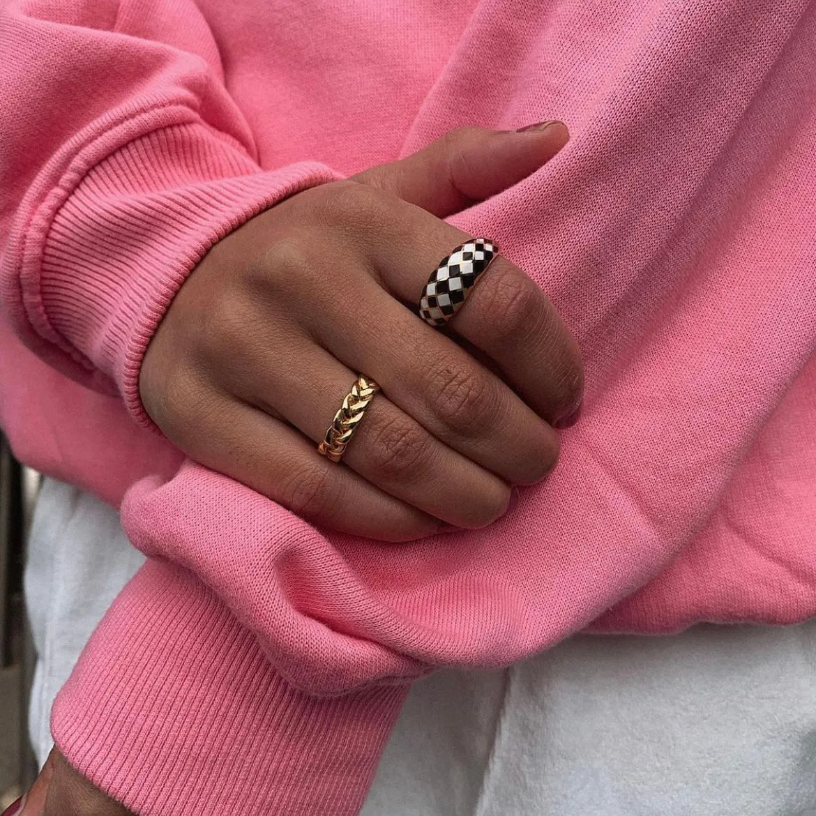 Checker Dome Ring