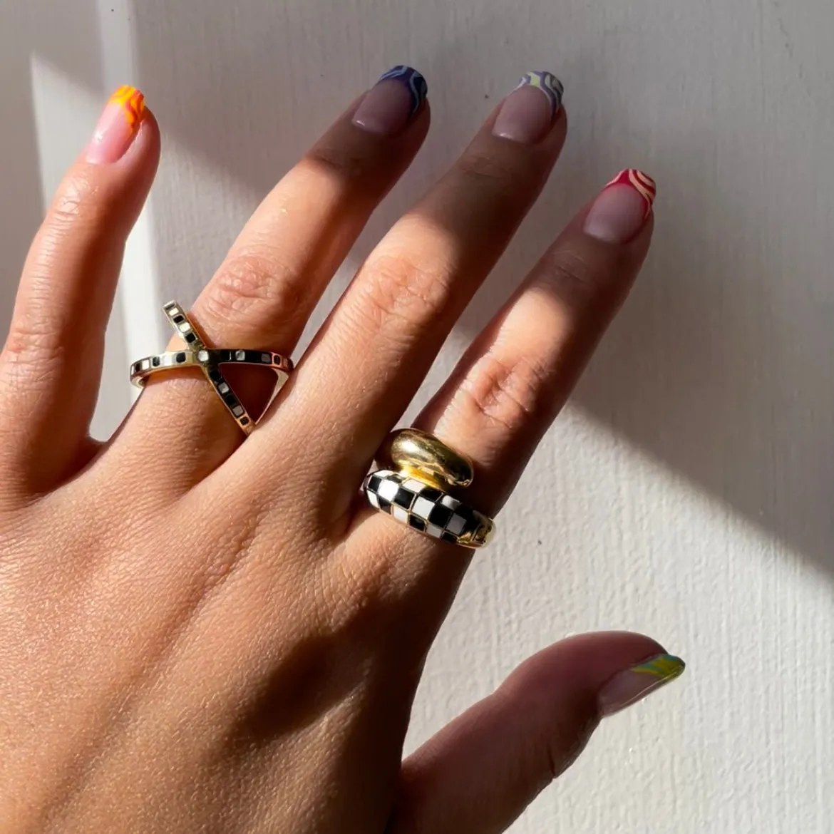 Checker Dome Ring