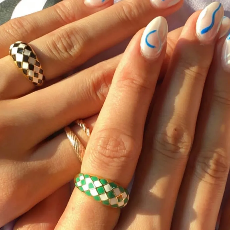 Checker Dome Ring