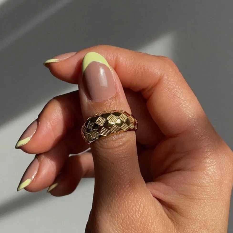 Checker Dome Ring