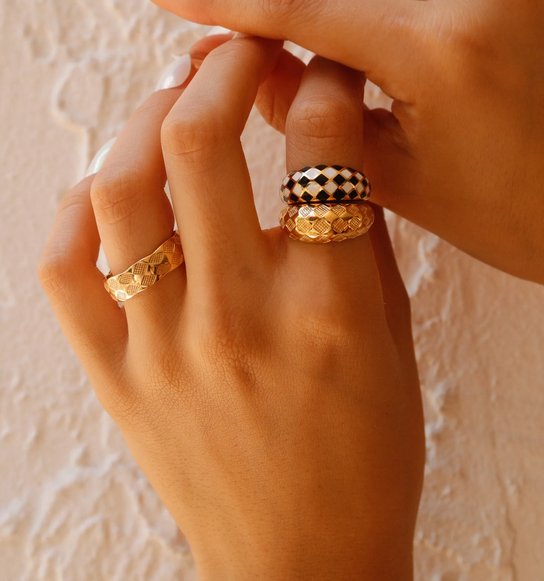 Checker Dome Ring