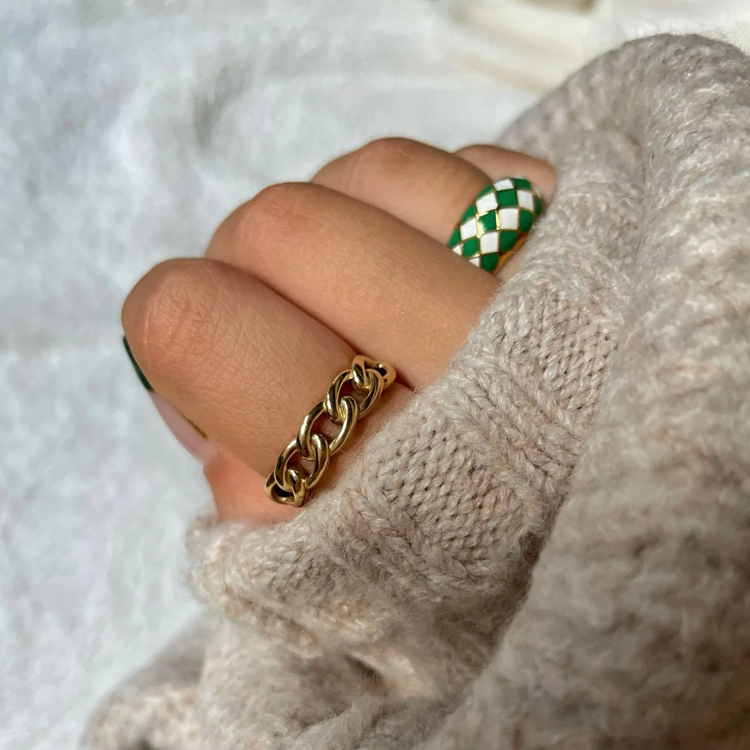 Checker Dome Ring