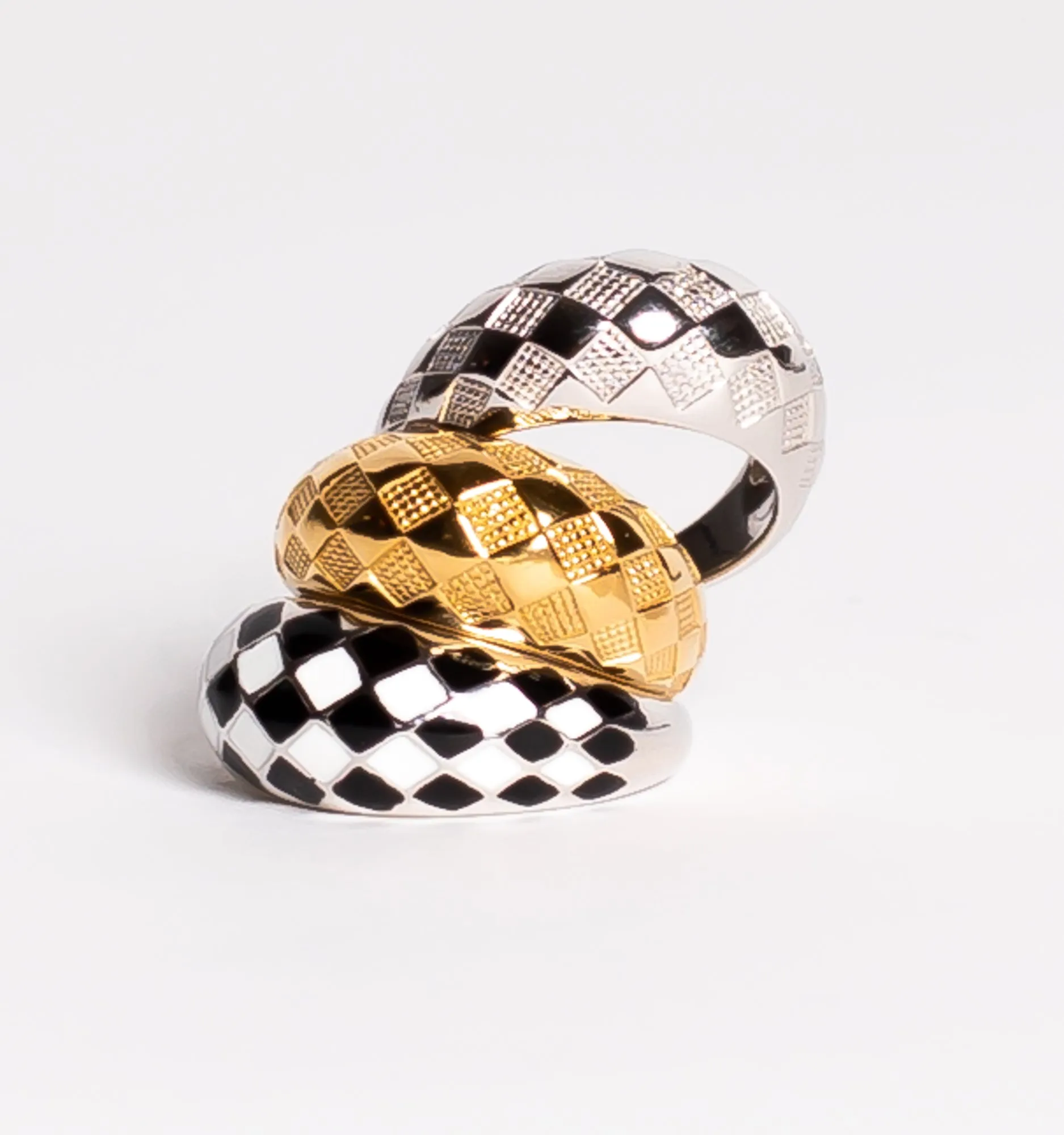 Checker Dome Ring