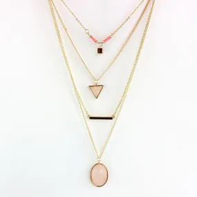 CHOKER Brand Bohemia Body Chain Triangle Necklace Multilayer Turquoise 18K Gold Necklace for Women Boho Summer Jewelry