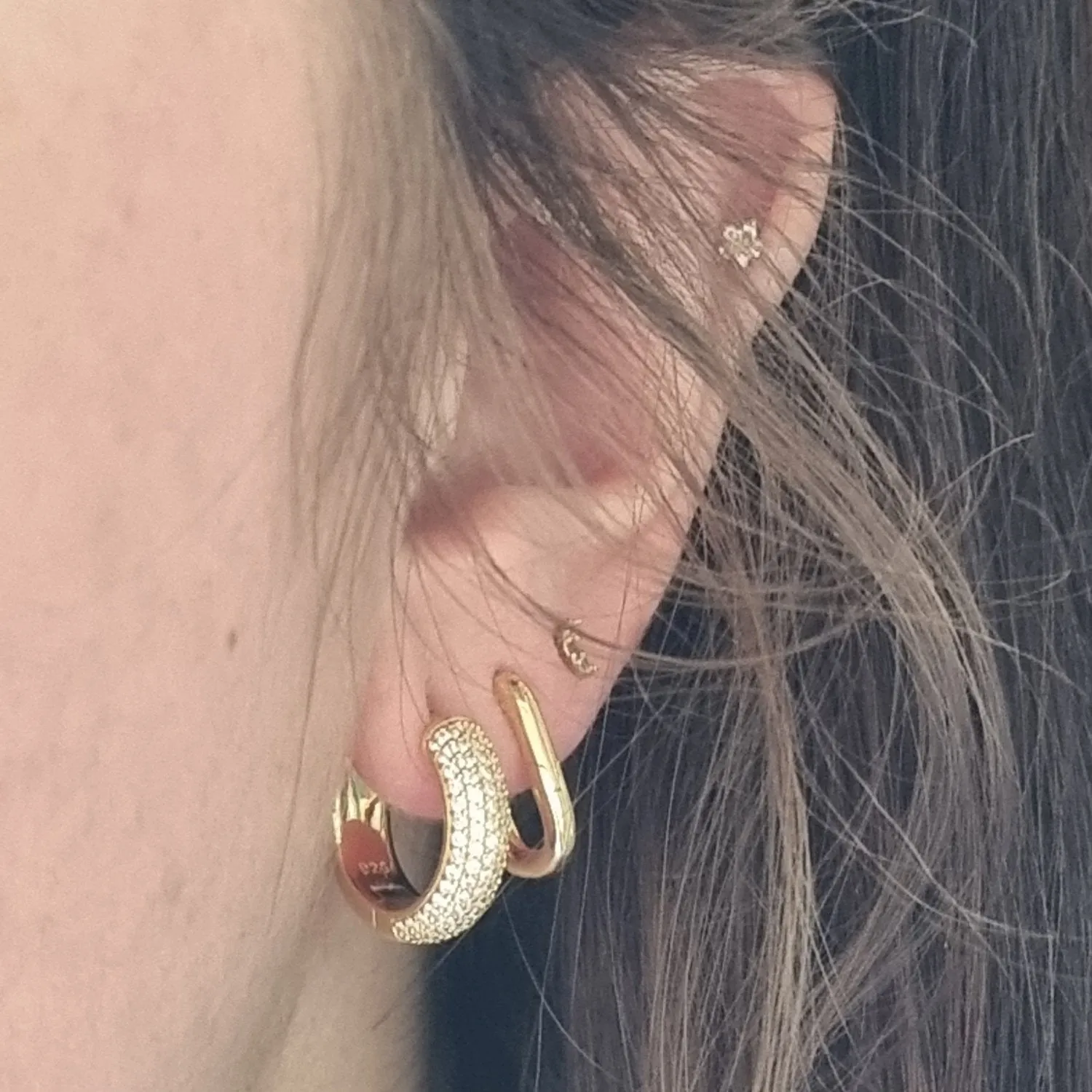 Chunky Sparkle Hoop Earrings