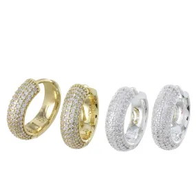 Chunky Sparkle Hoop Earrings