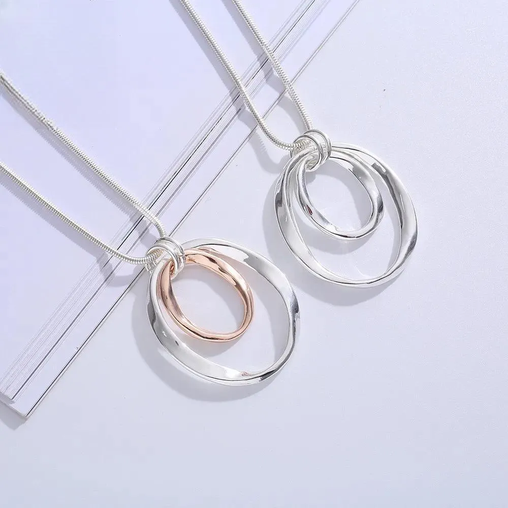 Circles Choker Collares Necklace Jewelry for Women Geometric Chains