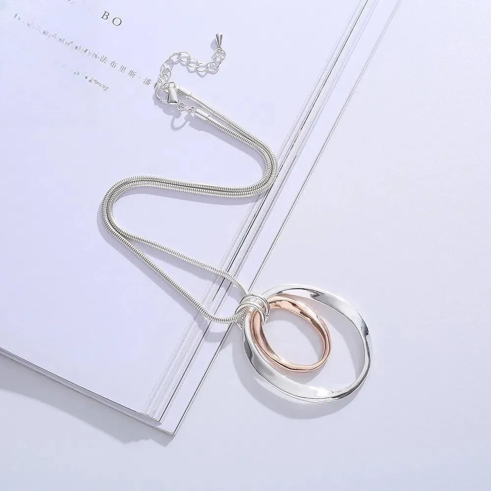 Circles Choker Collares Necklace Jewelry for Women Geometric Chains