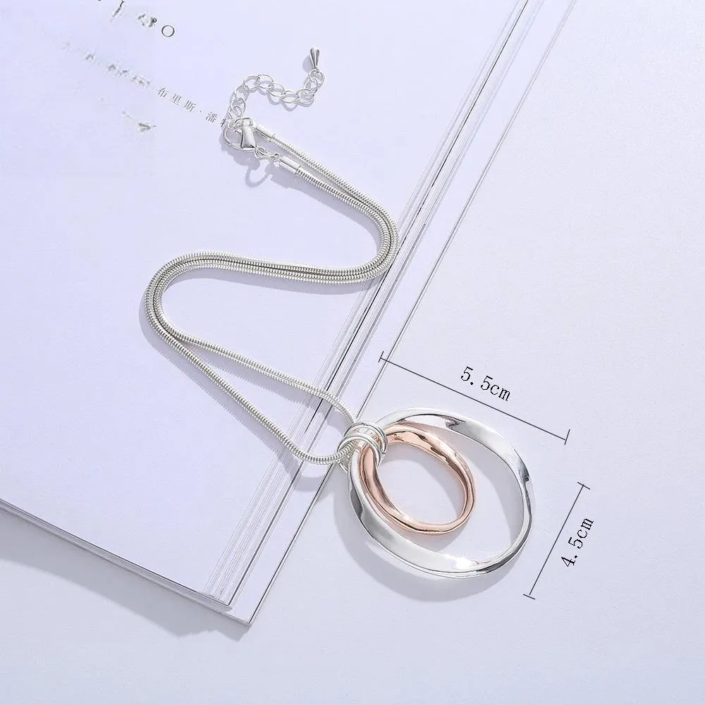 Circles Choker Collares Necklace Jewelry for Women Geometric Chains