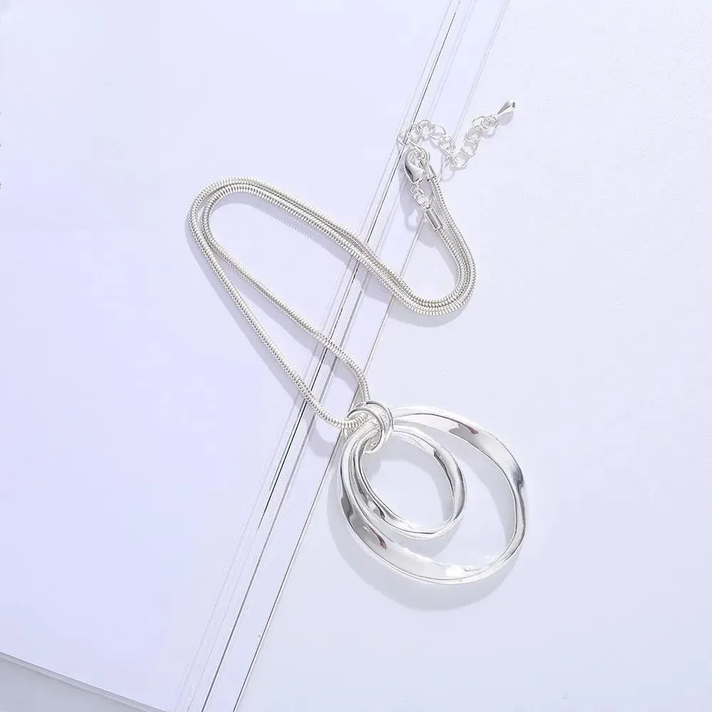 Circles Choker Collares Necklace Jewelry for Women Geometric Chains