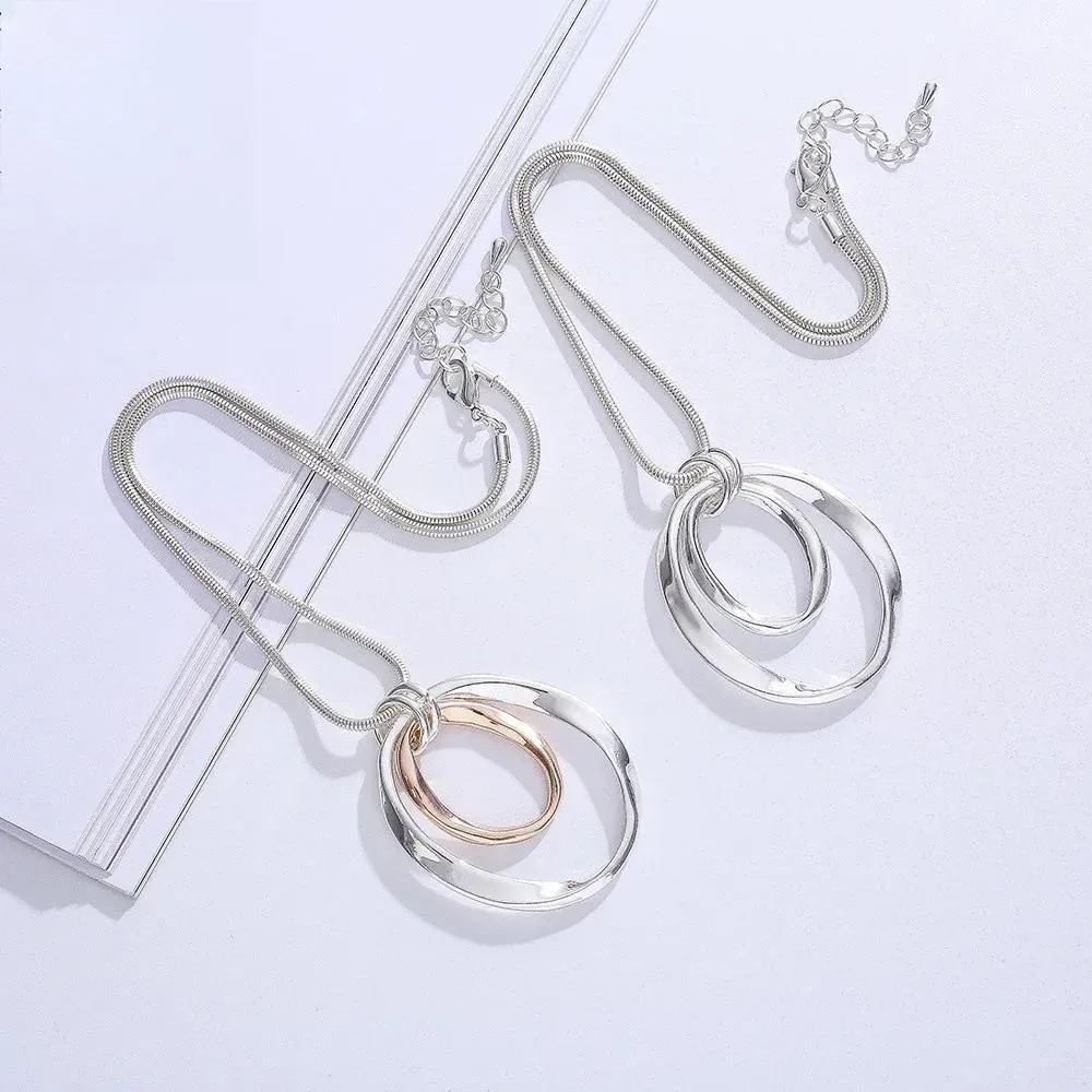 Circles Choker Collares Necklace Jewelry for Women Geometric Chains