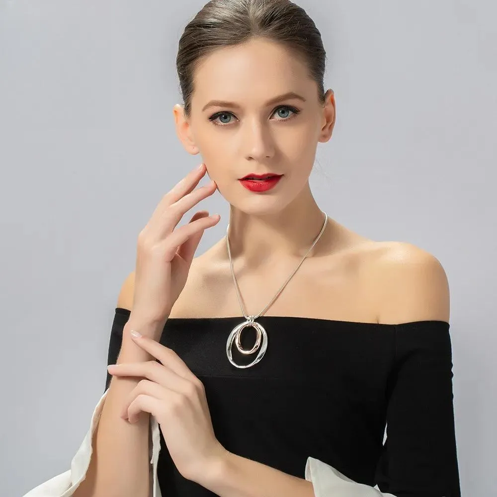 Circles Choker Collares Necklace Jewelry for Women Geometric Chains