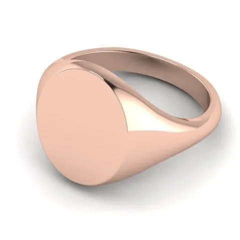 Classic Oval 11mm x 9mm - 9 Carat Rose Gold Signet Ring