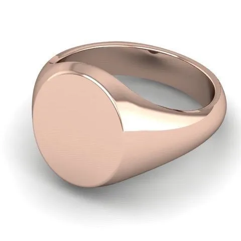 Classic Oval 20mm x 16mm - 18 Carat Rose Gold Signet Ring