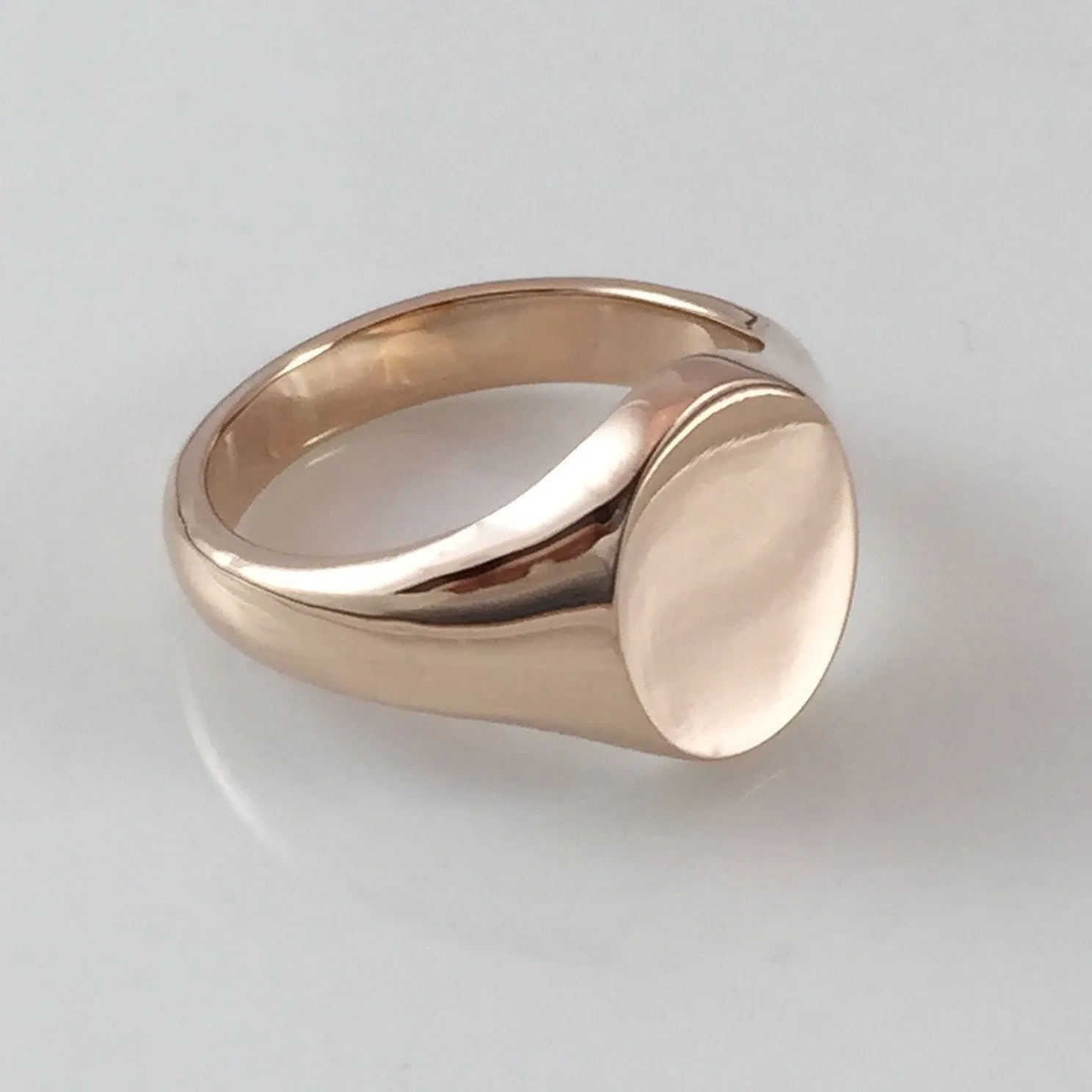 Classic Oval 20mm x 16mm - 18 Carat Rose Gold Signet Ring