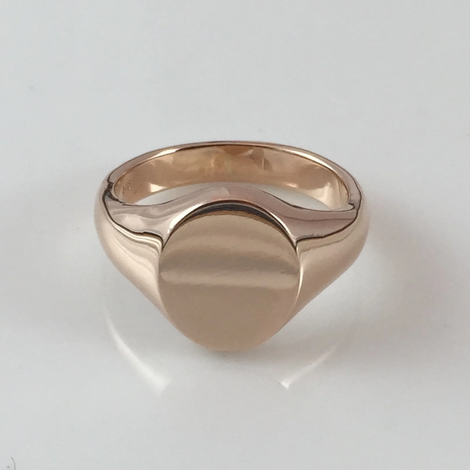 Classic Oval 20mm x 16mm - 18 Carat Rose Gold Signet Ring