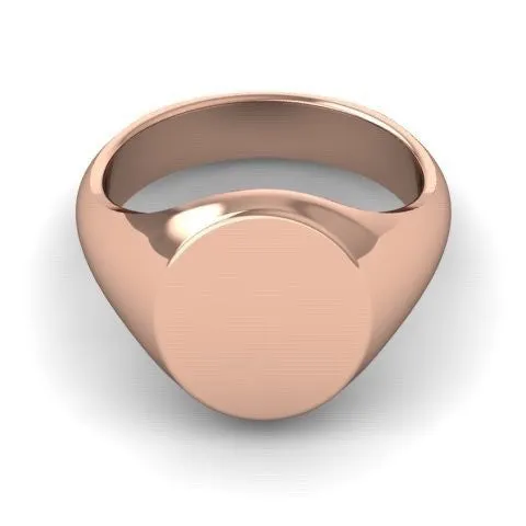Classic Oval 20mm x 16mm - 18 Carat Rose Gold Signet Ring