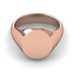 Classic Oval 20mm x 16mm - 18 Carat Rose Gold Signet Ring