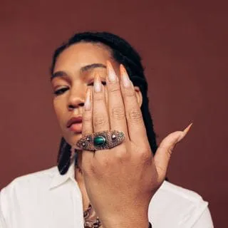 Copper and Malachite Large Statement Ring