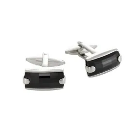 Cudworth Swarovski Black Crystal Cufflinks
