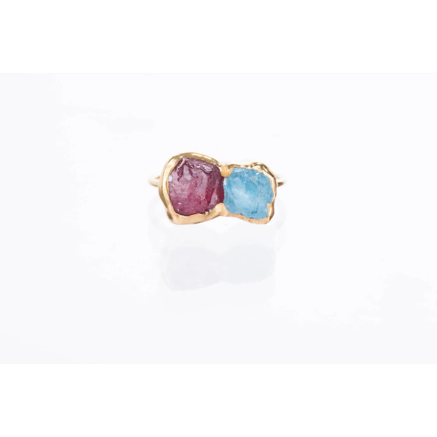Custom Raw Birthstone Cluster Mothers Ring
