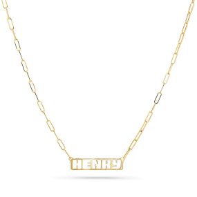Customizable Cut-Out Name Necklace