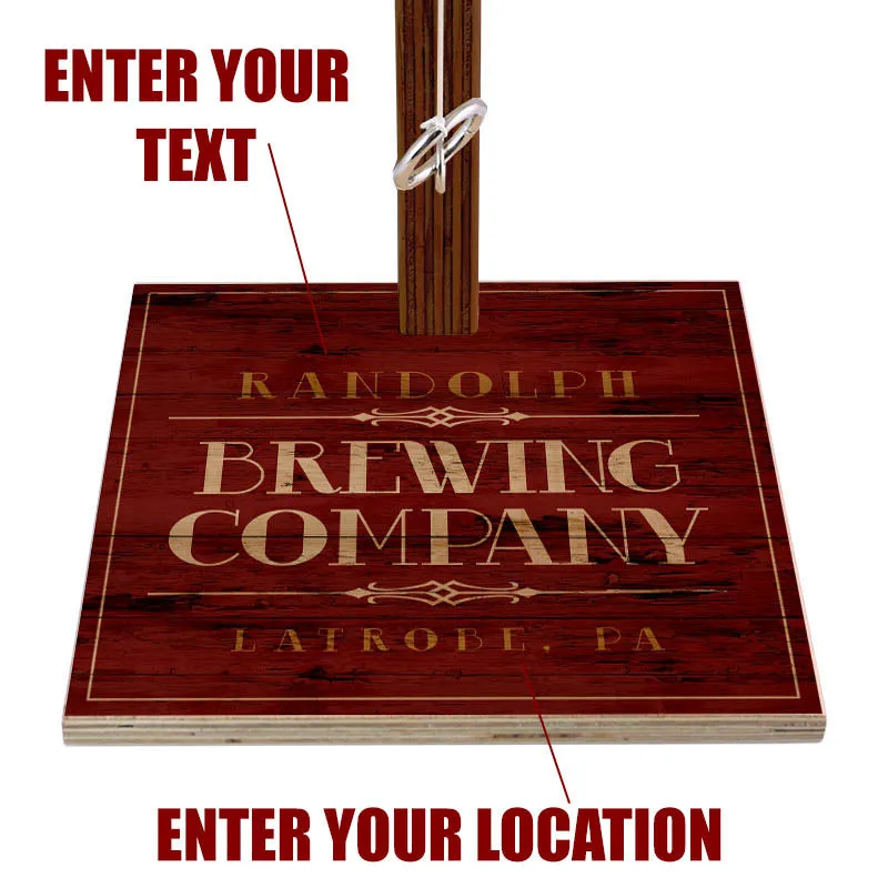 CUSTOMIZABLE Large Tabletop Ring Toss Game - Brewing Company