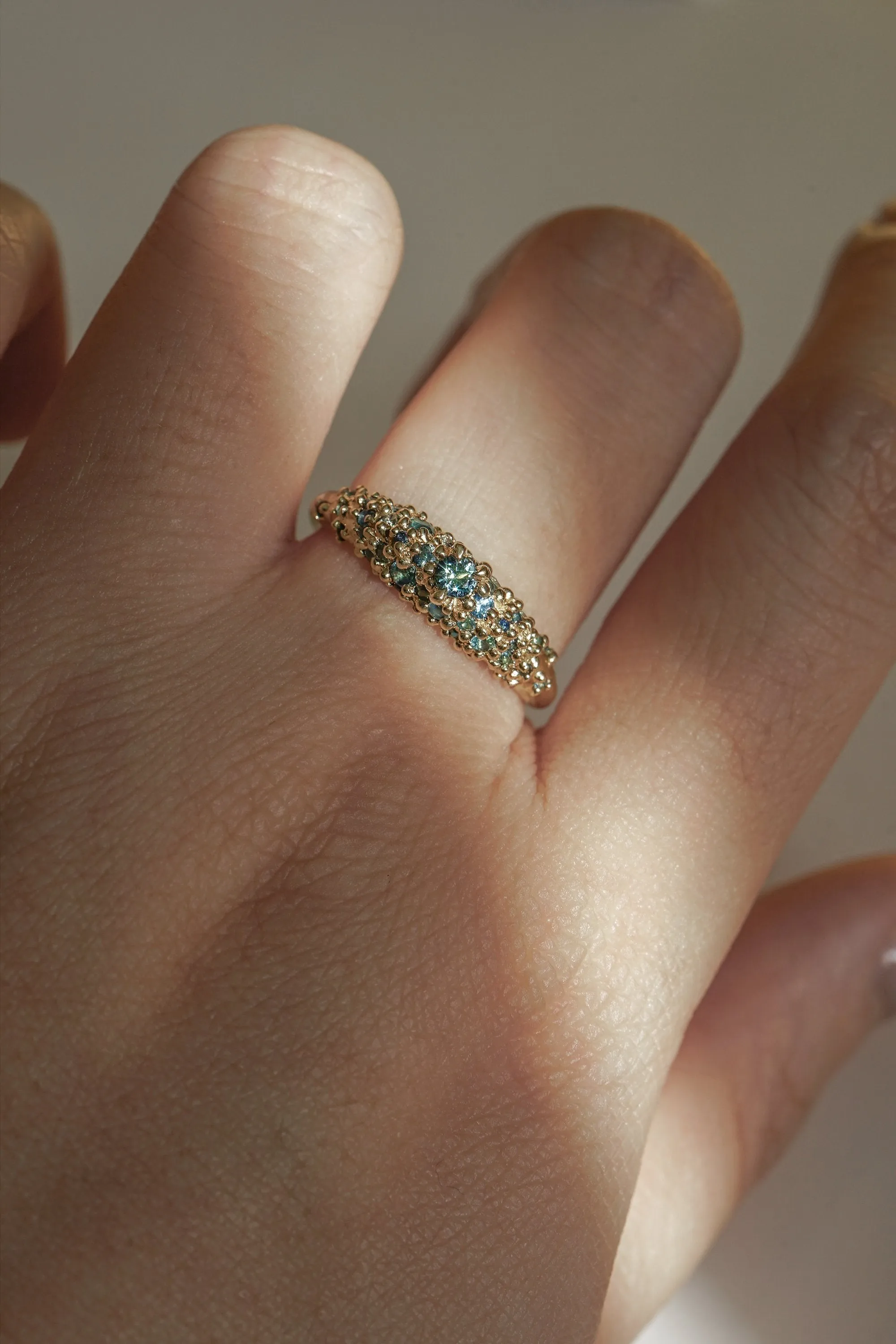Diamond Mix Moss Signet Ring