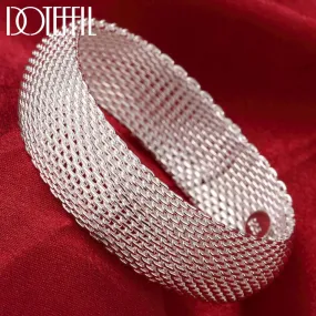 DOTEFFIL Genuine 925 Sterling Silver European American Style Bracelet Jewelry