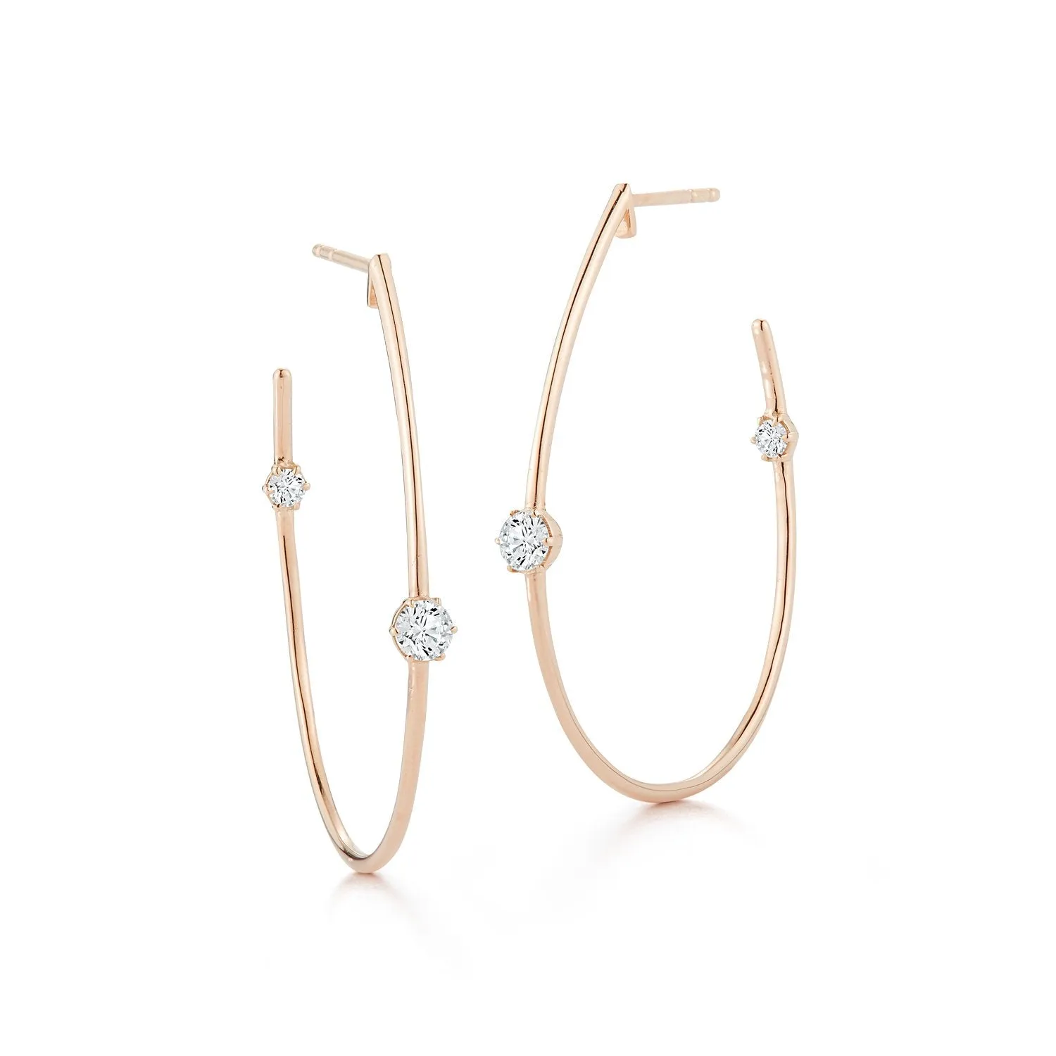 Duet Diamond Hoops