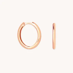 Essential Medium Hoops in Rose Gold
