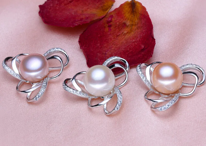 European style natural stone pendant for women fashion 925 sterling silver necklace&pendant 100% real freshwater pearl