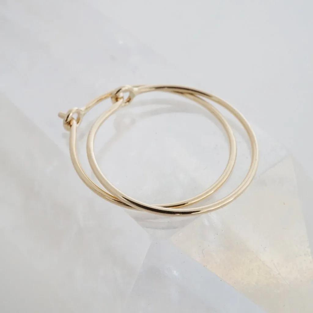Everyday Hoops, 14k Gold
