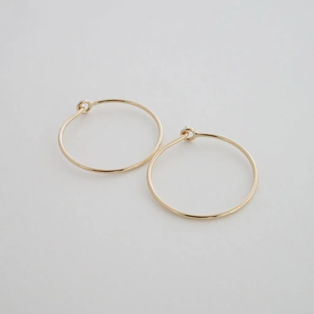 Everyday Hoops, 14k Gold