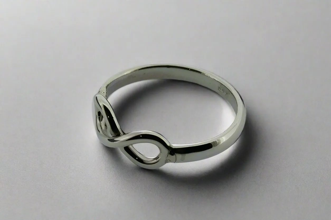 Fine infinity ring - sterling silver