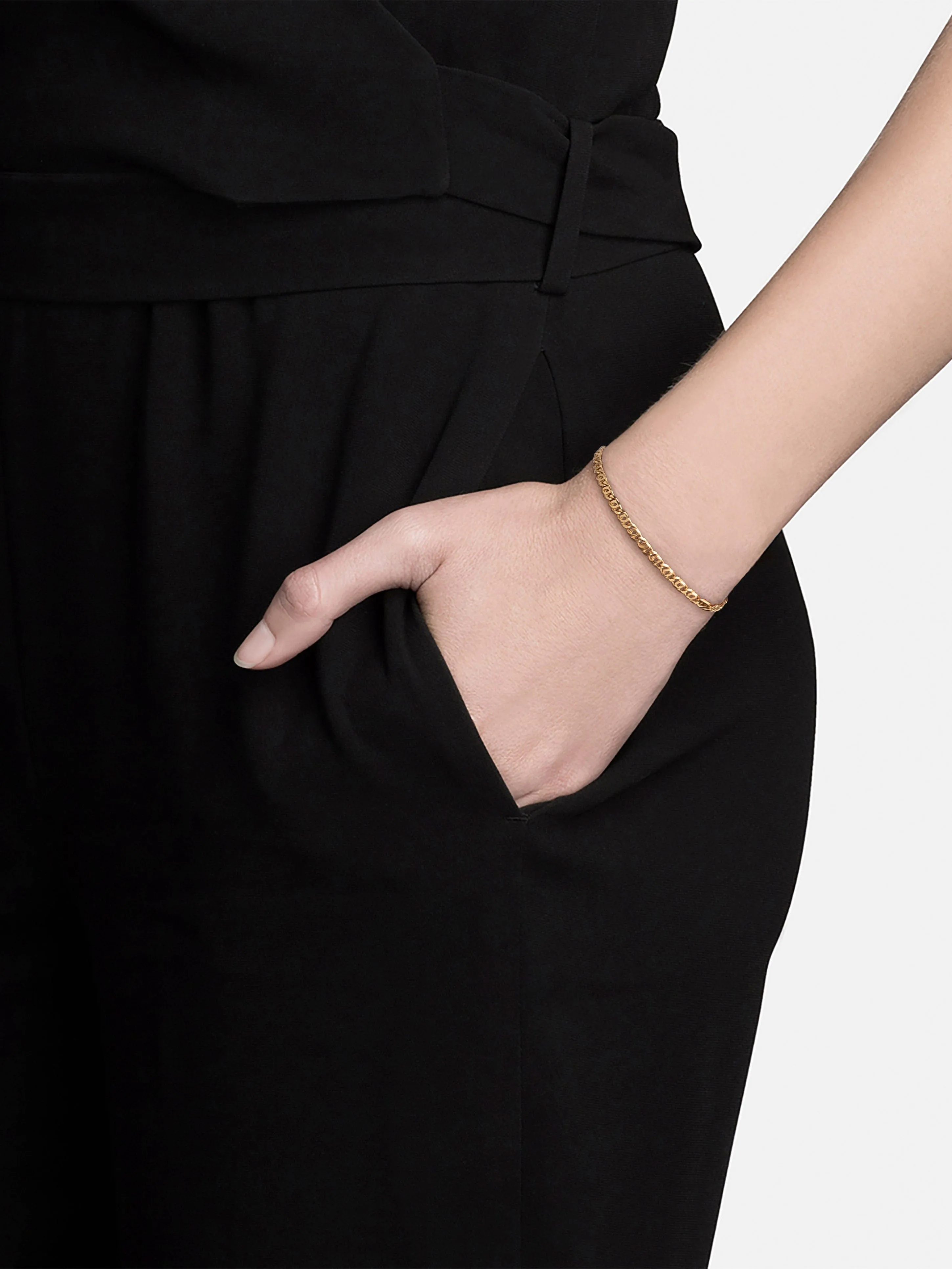 Flat Pyper Bracelet, Gold Vermeil