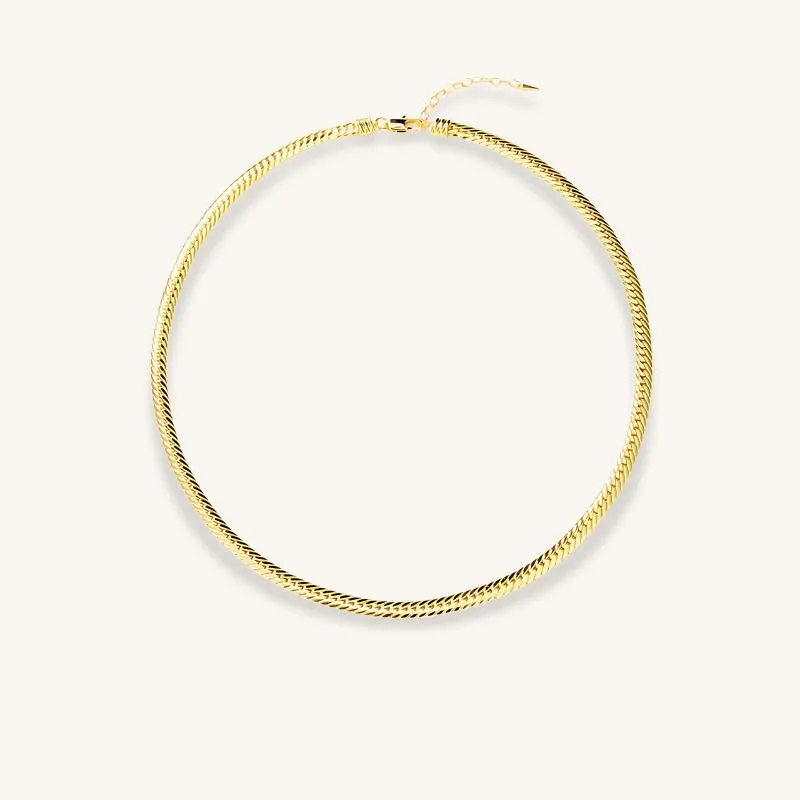 Flat Snake Chain Necklace (US)