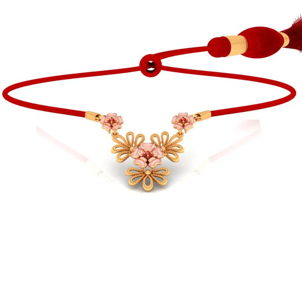 Floral Designed 18k Gold Necklace