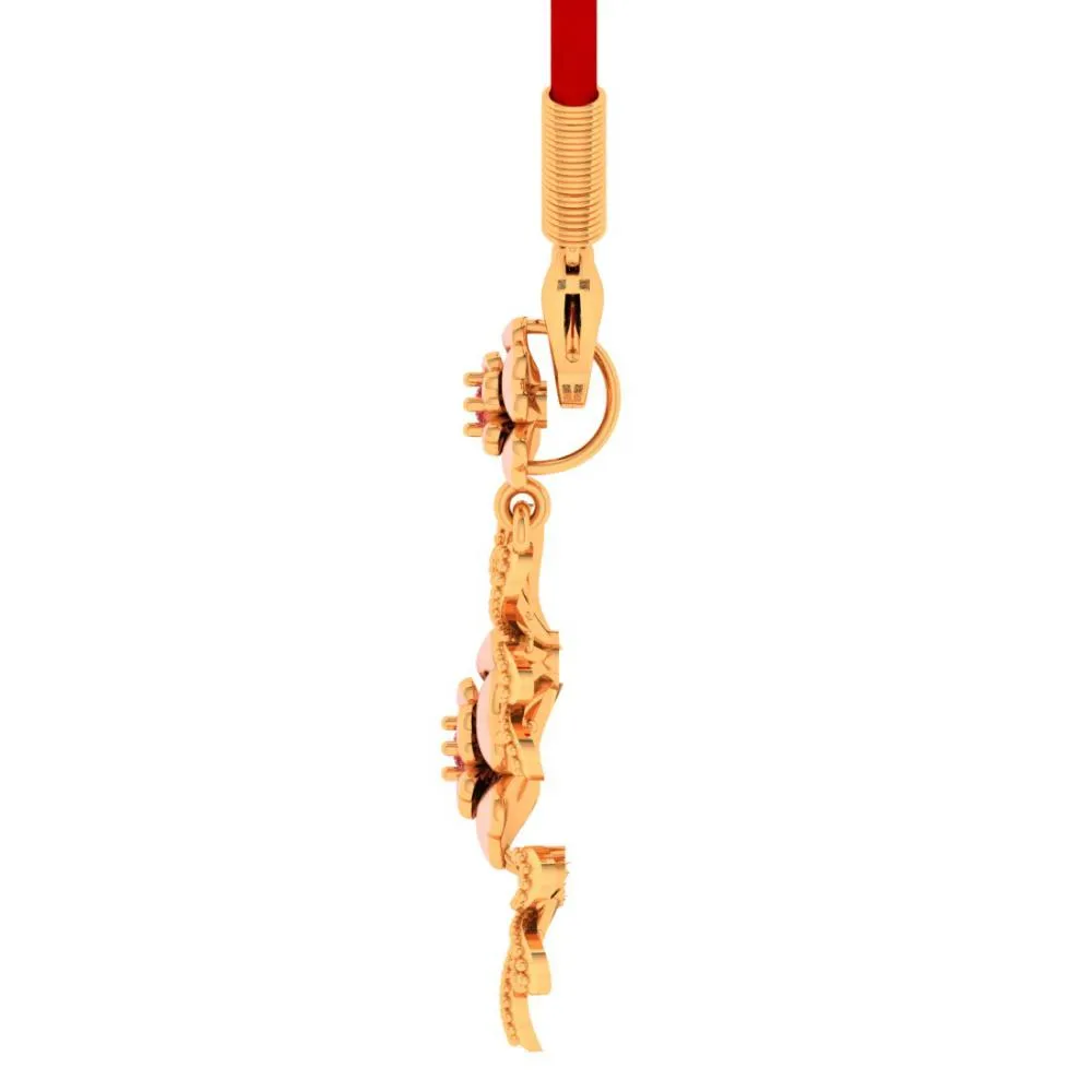 Floral Designed 18k Gold Necklace