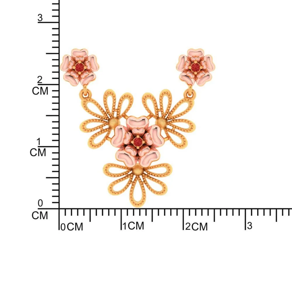 Floral Designed 18k Gold Necklace
