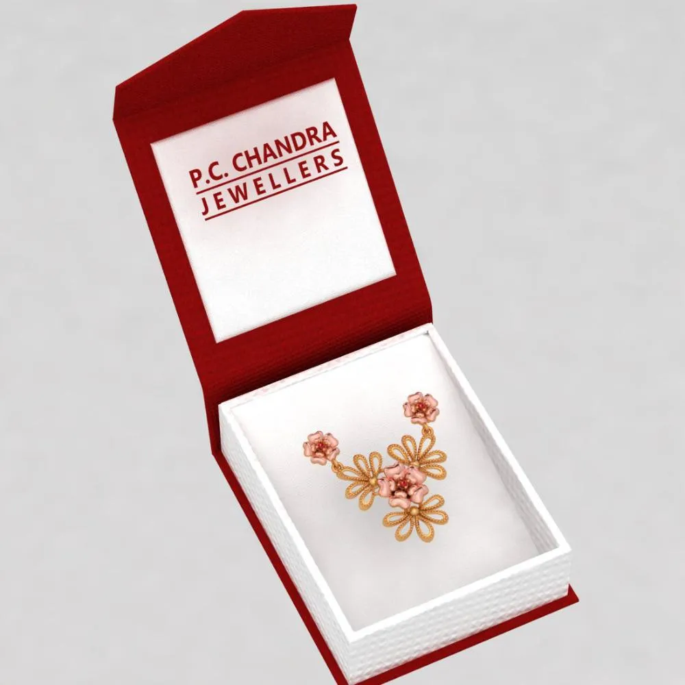 Floral Designed 18k Gold Necklace