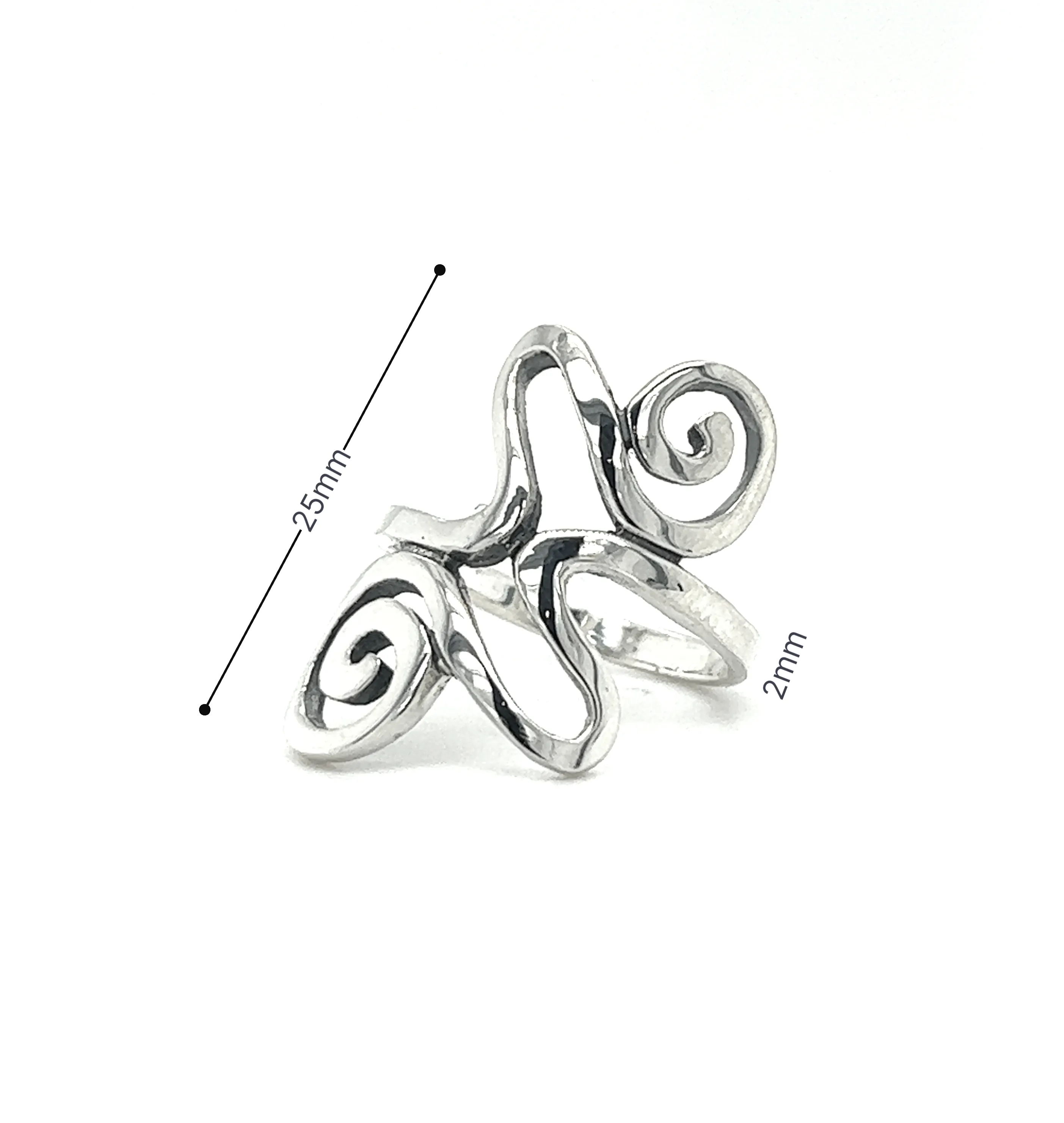 Funky Spiral Freeform Ring