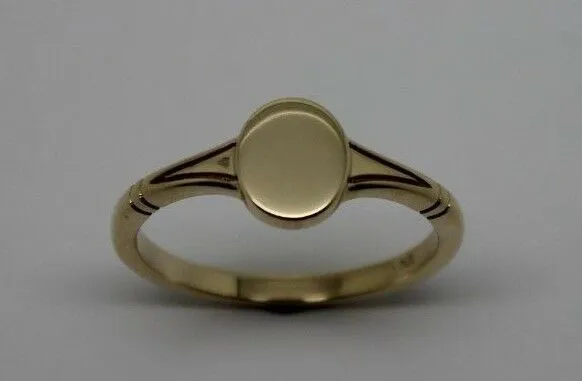 Genuine New Size W Solid New 9ct 9K Yellow, Rose or White Gold Oval Signet Ring