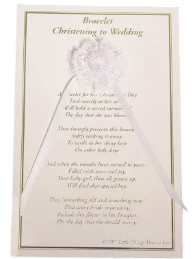 Girls White Christening Wedding Bracelet