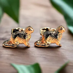 Gold Otter Cufflinks