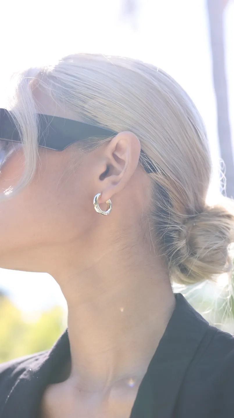 Haley Hoops Large Silver